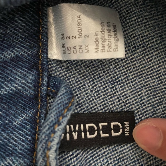 H&M Denim Jacket with DIY patches - Picture 3 of 4